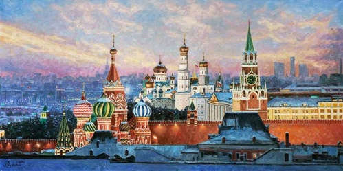 Московский Кремль - сердце столицы - картина И.В.Разживина
