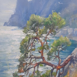 Сосна у моря - картина В.Ю.Екимова