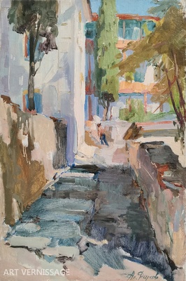 Южная улочка - картина А.П.Фирсова