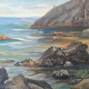 Каменистый берег - картина В.Ю.Екимова