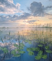 На озере - картина В.Н.Палачева
