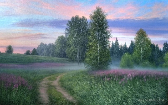 Летним вечером - картина В.Н.Палачева