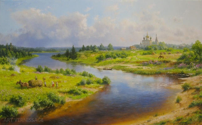 В сенокосную пору - картина В.Ю.Жданова