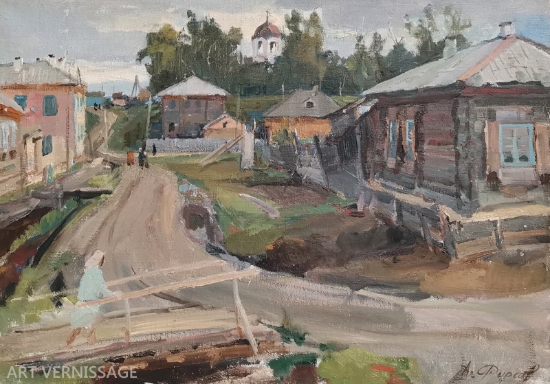 Сельский мостик - картина А.П.Фирсова